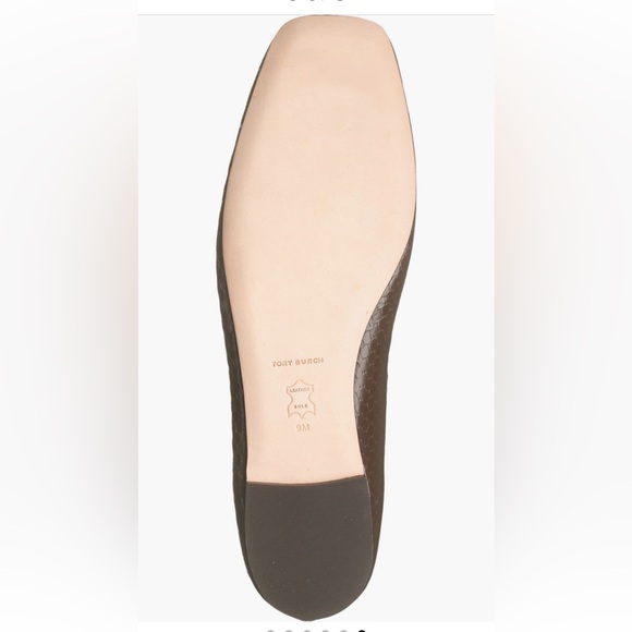 Tory Burch Georgia Ballet Shiny Snake Chocolate size 9 - Picture 5 of 11